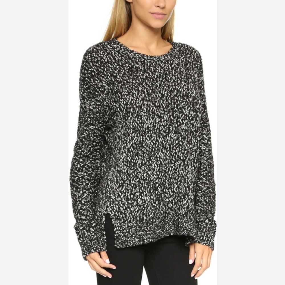 VINCE Melange Knobby Knit Blouche Sweater size S